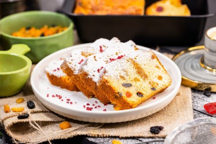 Рецепт нежного чайного кекса с сухофруктами и цитрусовыми