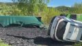 Кадры с места аварии в Осинниках с участием груженного углём тонара