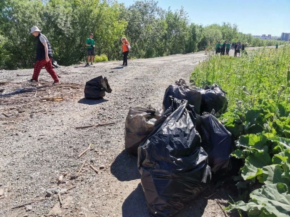 Сегодня активисты провели экологический субботник «Кузбасским рекам - чистые берега!» в Центральном районе Сегодня активисты провели экологический субботник «Кузбасским рекам - чистые берега!» в Центральном районе