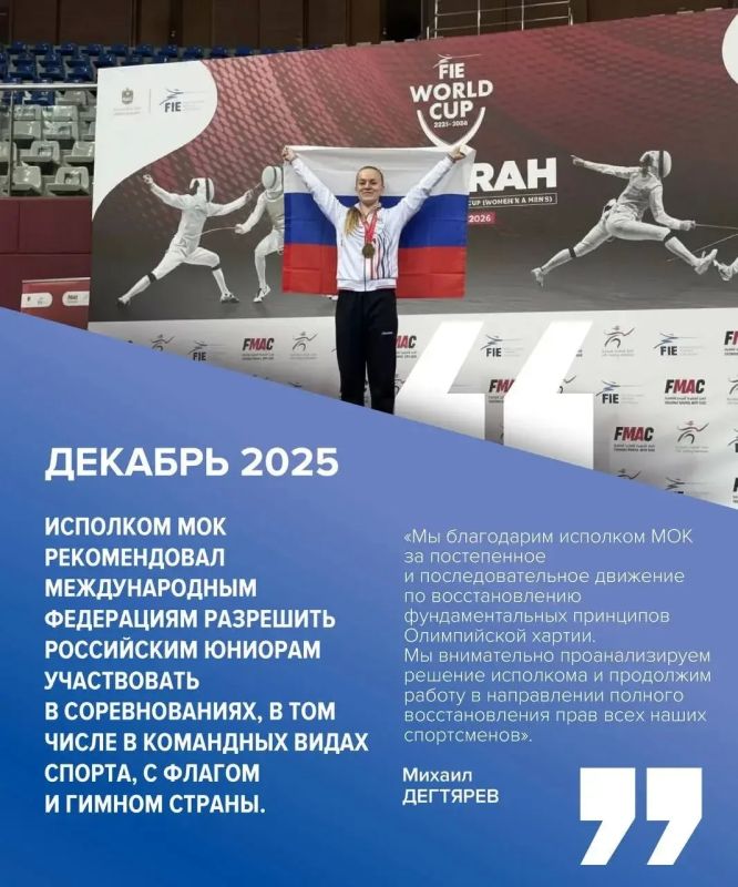 Хроника возвращения. В 2024 году Минспорт России взял курс на полноценное возвращение российского спорта на крупнейшие международные соревнования Хроника возвращения. В 2024 году Минспорт России взял курс на полноценное возвращение российского спорта на крупнейшие международные соревнования