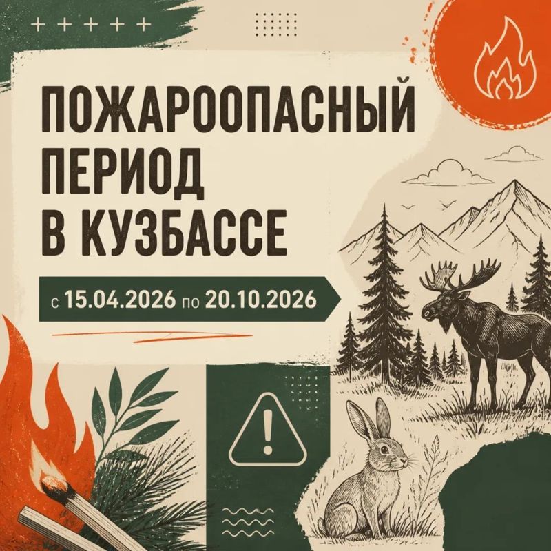 С 15 апреля по 20 октября в Кузбассе действует пожароопасный период