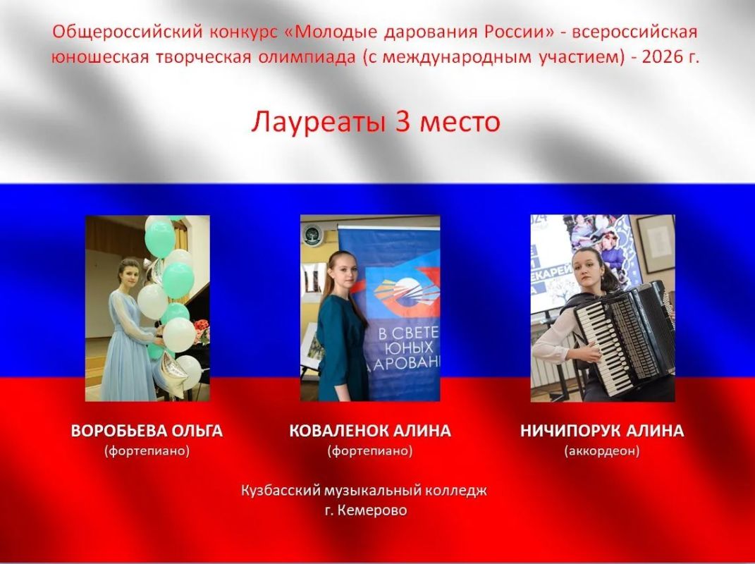 Подведены итоги Общероссийского конкурса «Молодые дарования России» – всероссийской юношеской творческой олимпиады (с международным участием) – 2026 Подведены итоги Общероссийского конкурса «Молодые дарования России» – всероссийской юношеской творческой олимпиады (с международным участием) – 2026