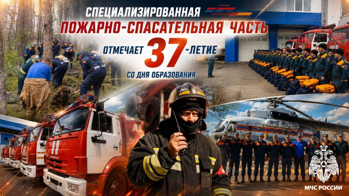 Специализированной пожарно-спасательной части Главного управления - 37 лет!