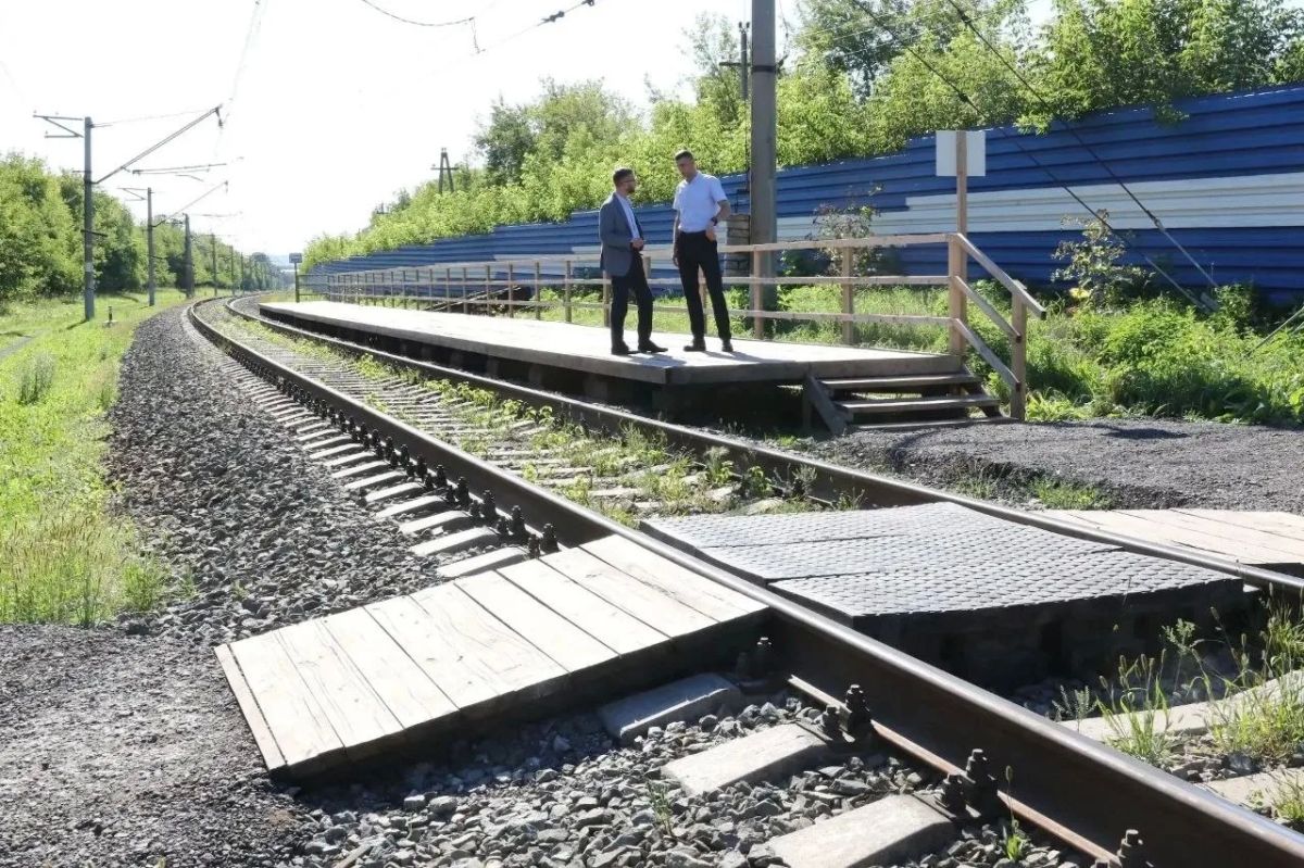 В Кировском районе Кемерова построили новую железнодорожную платформу «21-й микрорайон»