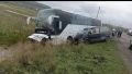 В Беловском округе в районе деревни Шанда автобус столкнулся с внедорожником