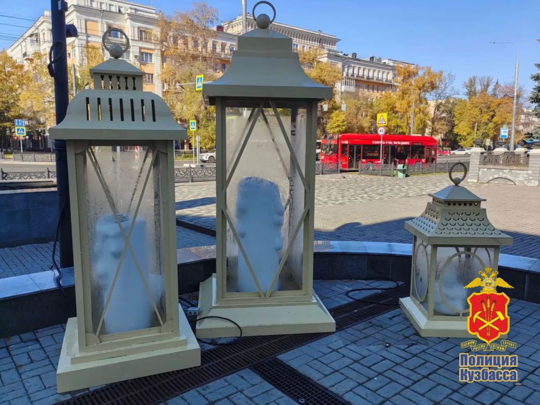 В Новокузнецке сотрудники полиции привлекли к ответственности мужчину, который повредил фонари около театра